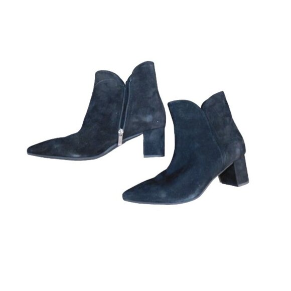 Aquatalia Size 10.5 Black Suede Leather Designer Boots Italy NEW - Picture 6 of 7